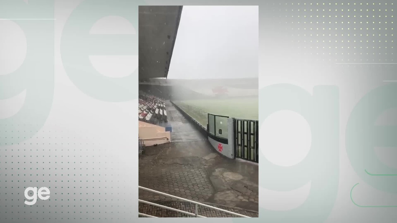 Veja a chuva de granizo no estádio do Vasco, em São Januário