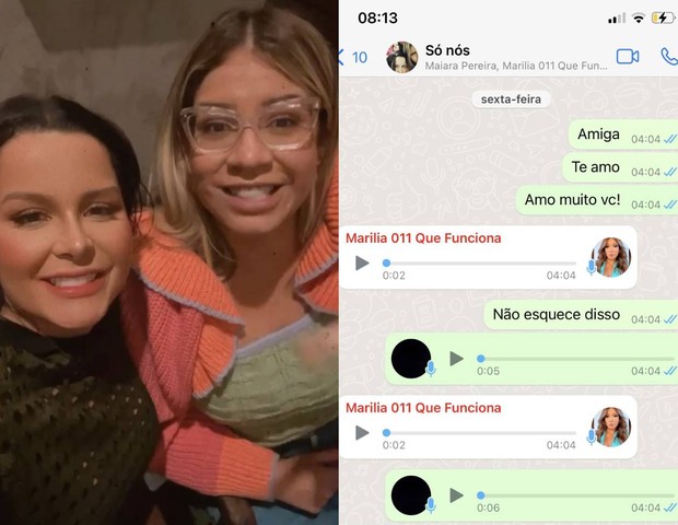 Maraisa mostra conversa com Marília Mendonça horas antes de acidente: Pude me despedir