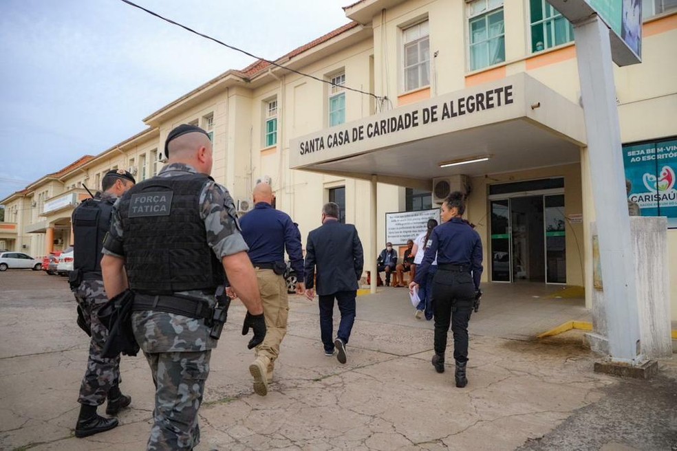 Santa Casa de Alegrete é alvo da operação do MP — Foto: Ministério Público/Divulgação