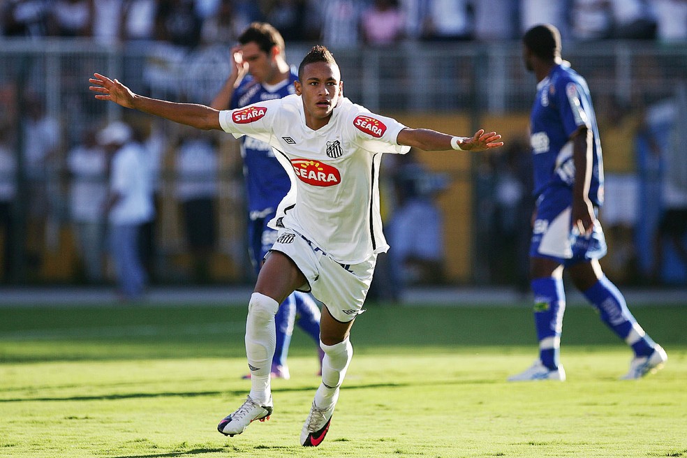 Neymar Santos Santo André 2010 — Foto: Ricardo Saibun