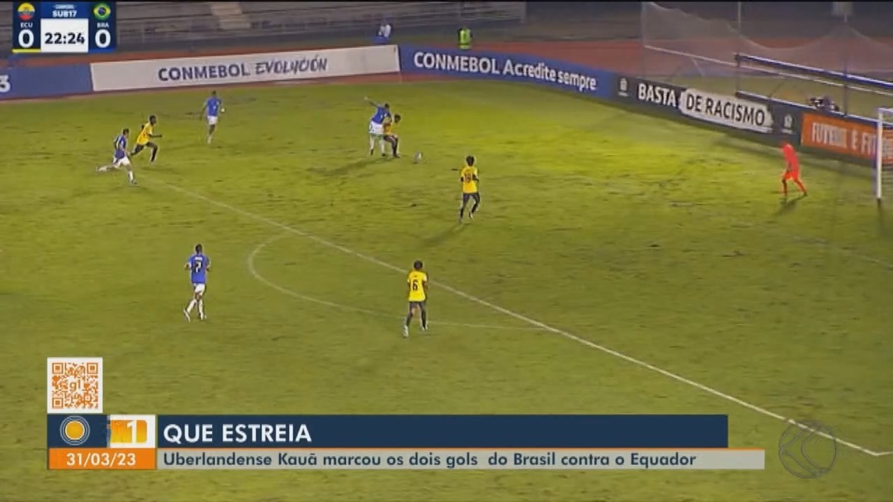 Kauã Elias faz dois gols na estreia do Sul-Americano sub-17
