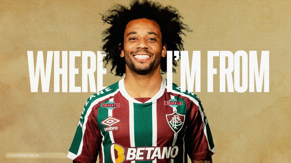 Anúncio de Marcelo no Fluminense — Foto: Divulgação