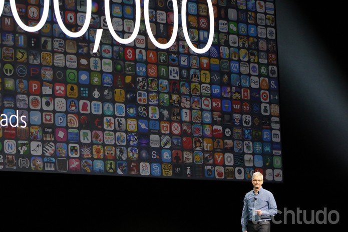 Tim Cook apresenta as novidades da Apple no WWDC 2016 (Foto: Fabrício Vitorino/TechTudo)