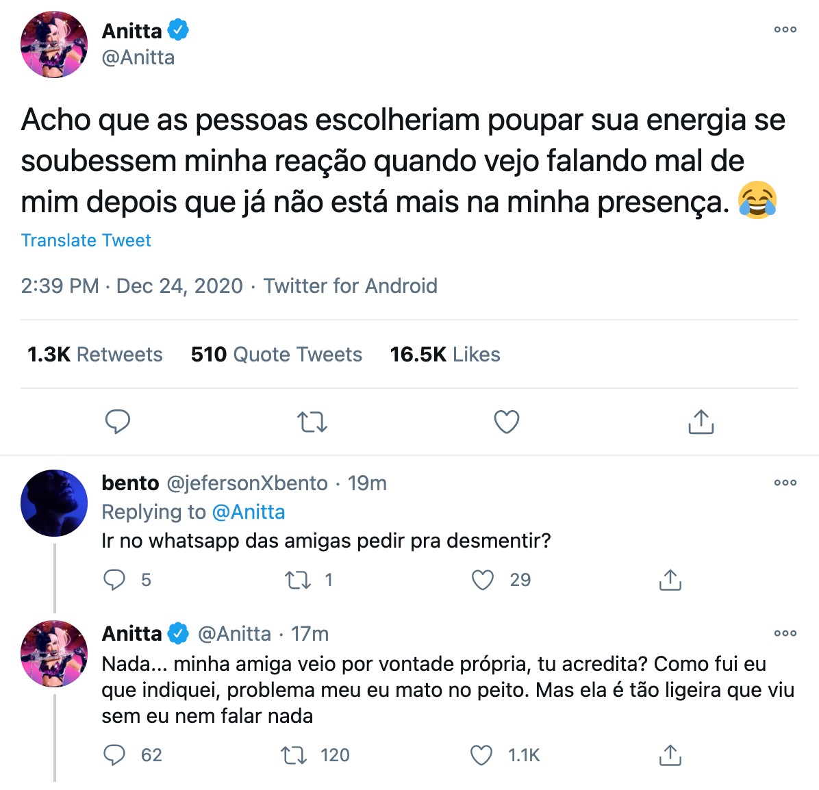 Anitta manda indireta via Twitter (Foto: reprodução/Twitter)