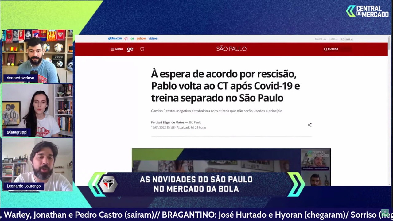 So Paulo e Pablo divergem sobre valores, e resciso se arrasta