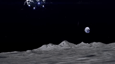 Animação mostra sonda da Moon Express pousando na Lua (Foto: Divulgação)