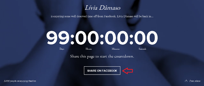 Iniciando o desafio de ficar 99 dias sem acessar o Facebook (Foto: Reprodução/Lívia Dâmaso)