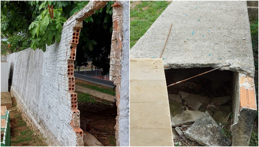 Cemitério São Francisco tem muro quebrado e túmulos depredados em Rio Branco — Foto: Murilo Lima/Rede Amazônica