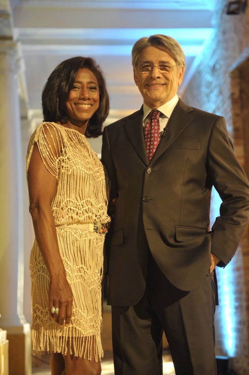 Glória Maria e Sergio Chapelin em 2011 — Foto: Renato Rocha Miranda / TV Globo