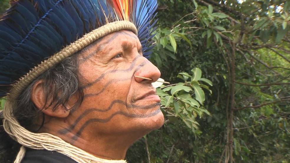 Índio Yanomami em imagem de arquivo — Foto: Reprodução/ TV Gazeta