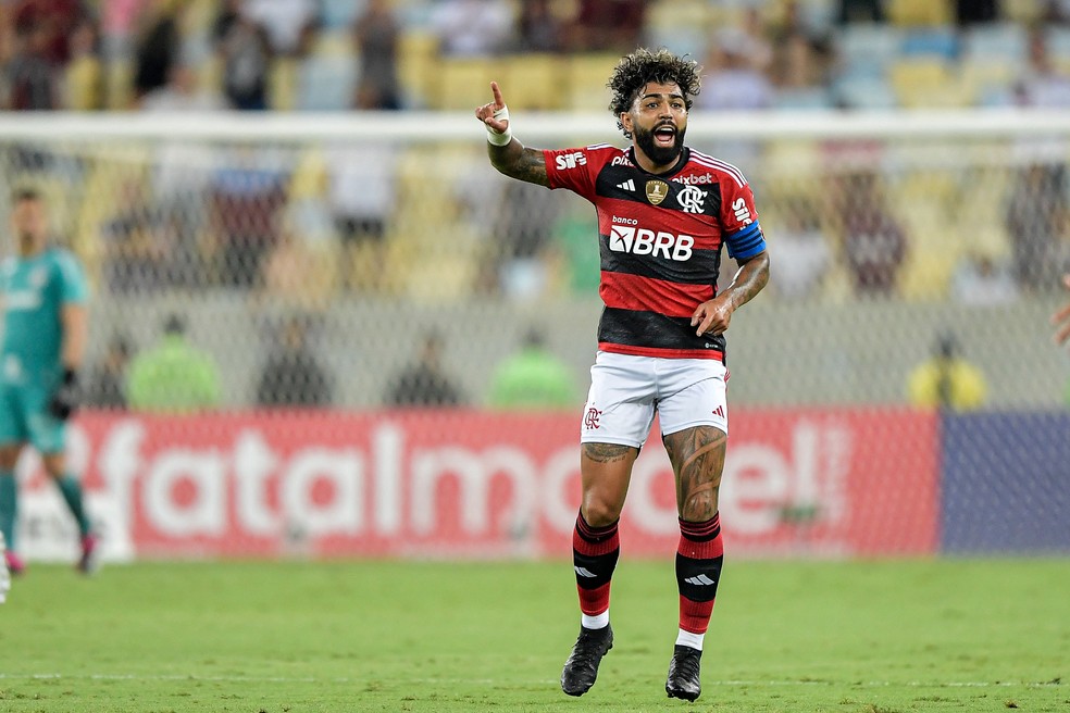 Gabigol em Flamengo x Fluminense — Foto: Thiago Ribeiro/AGIF