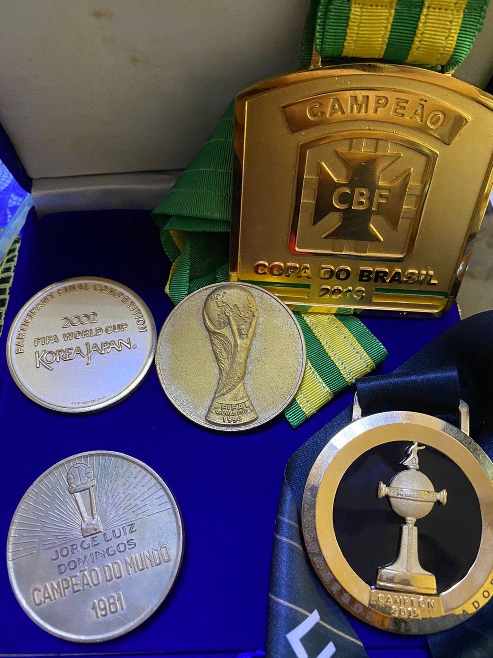 Medalhas de Jorginho, massagista do Flamengo  — Foto: Arquivo Pessoal