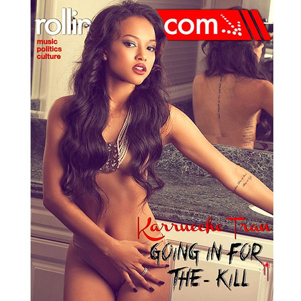Karrueche Tran, ex-namorada de Chris Brown, em capa de revista (Foto: Reprodução)