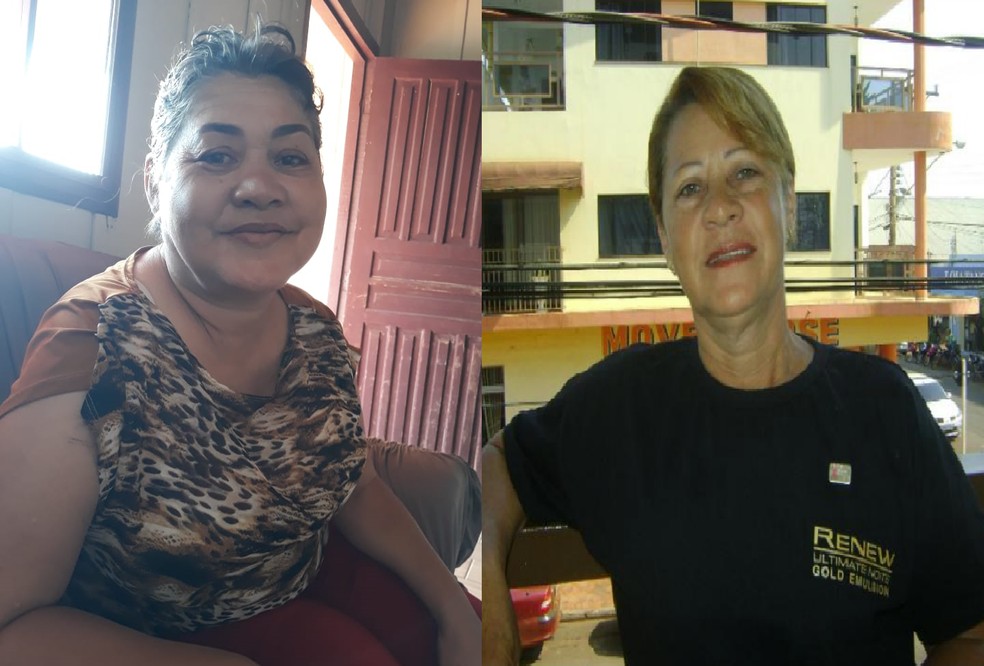 As irmãs Eva (à esquerda) e Elza (à direita) morreram por Covid-19 no mesmo dia em MT — Foto: Arquivo pessoal