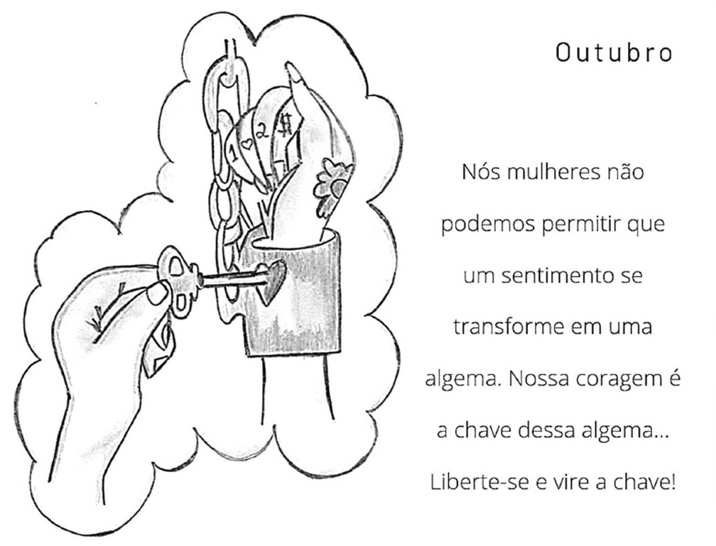 Frase do mês de outubro do "Calendário da Vida" — Foto: SAP