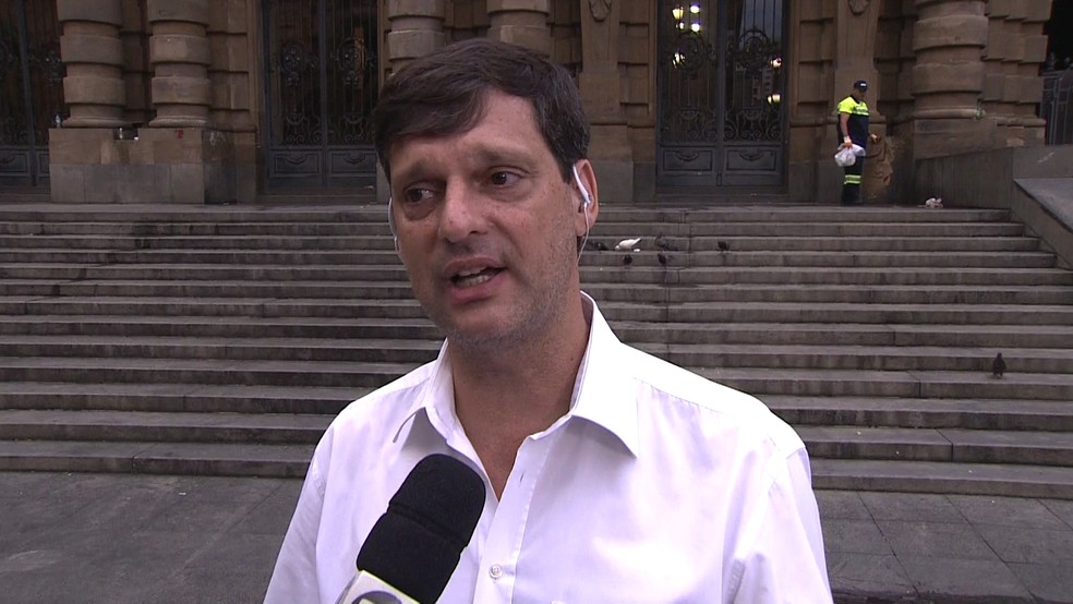 O secretário de Cultura de São Paulo, André Sturm (Foto: Reprodução/TV Globo)