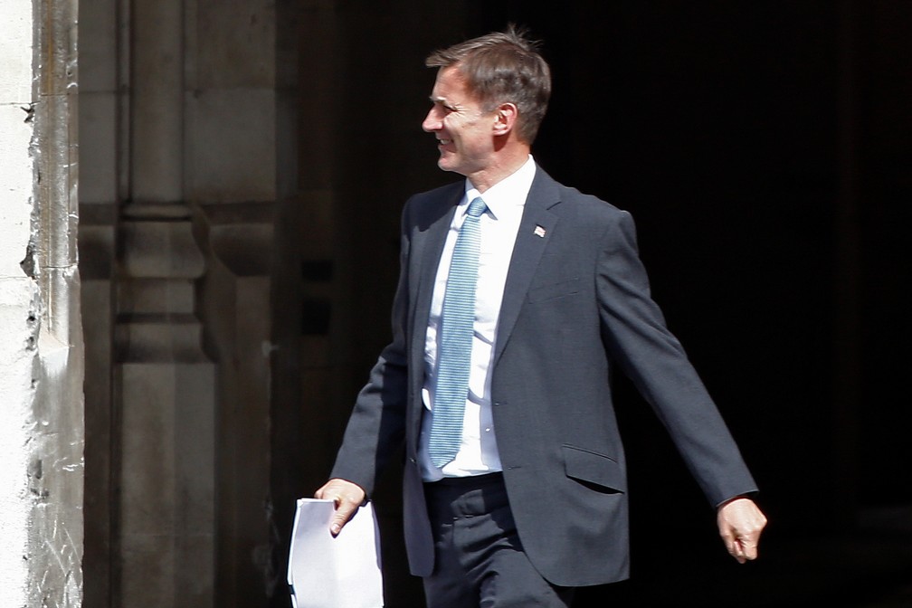 Jeremy Hunt, que vai concorrer a primeiro-ministro em uma elei&ccedil;&atilde;o s&oacute; com filiados do Partido Conservador do Reino Unido &mdash; Foto: Henry Nicholls/Reuters
