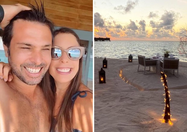 Fabiana Justus e Bruno Levi D'Ancona nas Maldivas (Foto: Reprodução/Instagram)