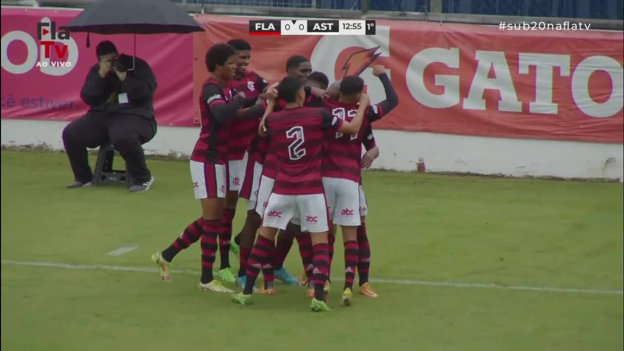Os gols de Flamengo 5 x 1 Aster, pela Copa do Brasil Sub-20 2022