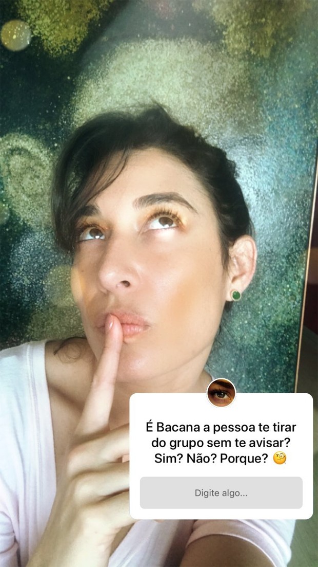 Gisele Itié reclama de ser tirada de grupo de conversas (Foto: Reprodução/Instagram)
