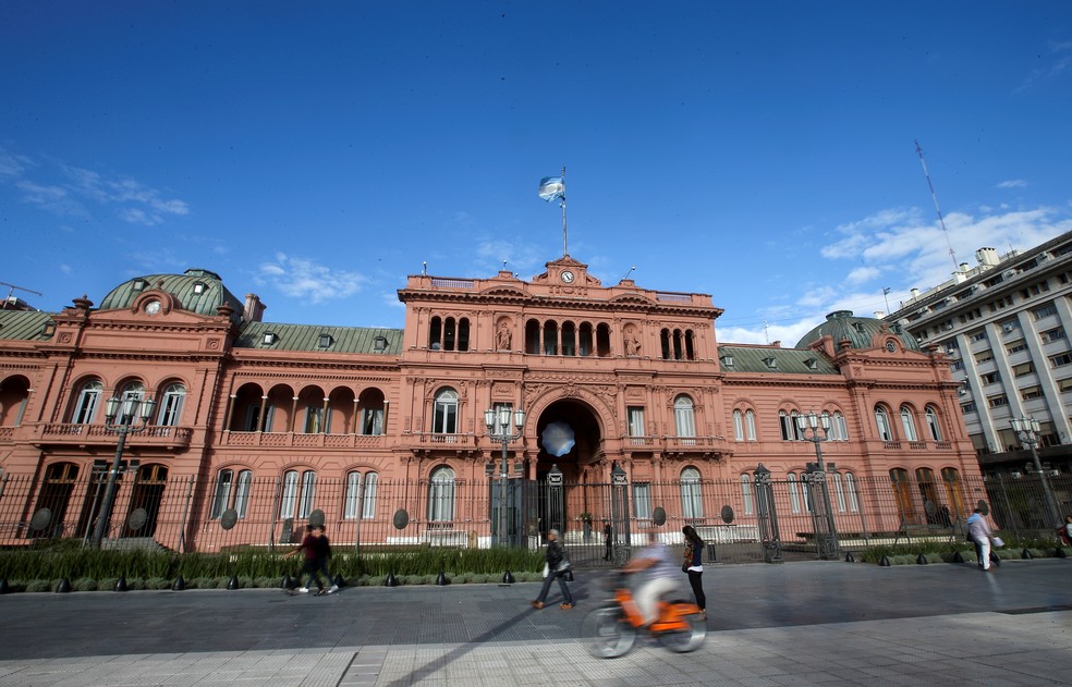 Casa Rosada, sede da presidência argentin — Foto: Reuters/Agustin Marcarian
