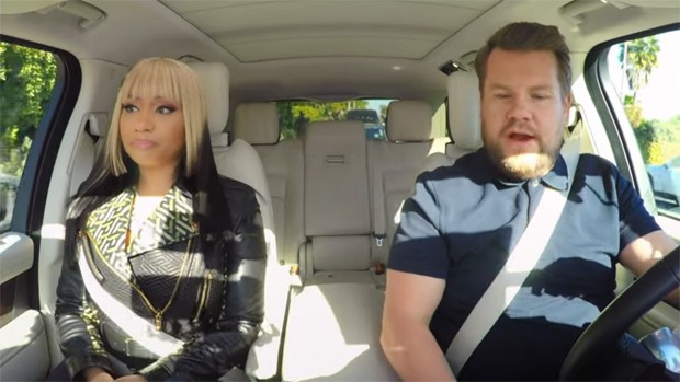 Nicki Minaj imita Adele durante entrevista com James Corden (Foto: Reprodução / Youtube )