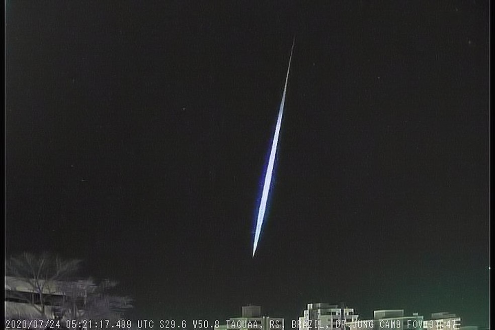 Observatório de Taquara registra queda de um meteoro de magnitude elevada  — Foto: Divulgação/Observatório Heller&Jung
