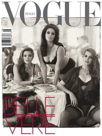 Na capa da Vogue italiana (Foto: Reprodução)