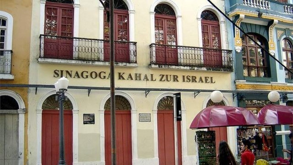 Kahal Zur Israel foi primeira sinanoga das Américas — Foto: WIKICOMMONS/BBC