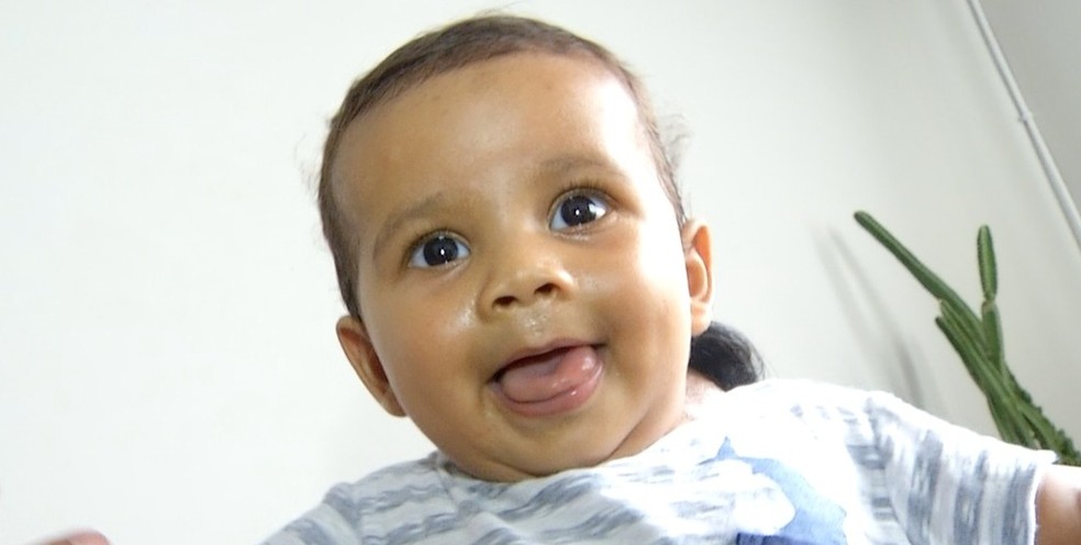 BebÃª medula â Foto: ReproduÃ§Ã£o/TV Anhanguera