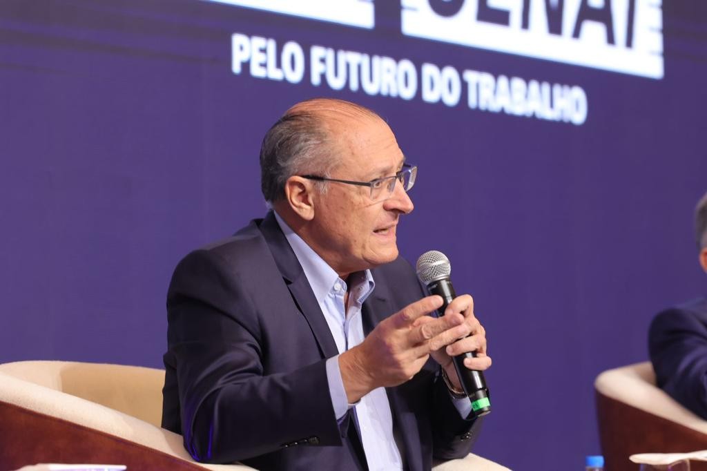 O vice-presidente Geraldo Alckmin (PSB), ministro da Indústria e Comércio — Foto: Fabio Pinheiro/CBIC