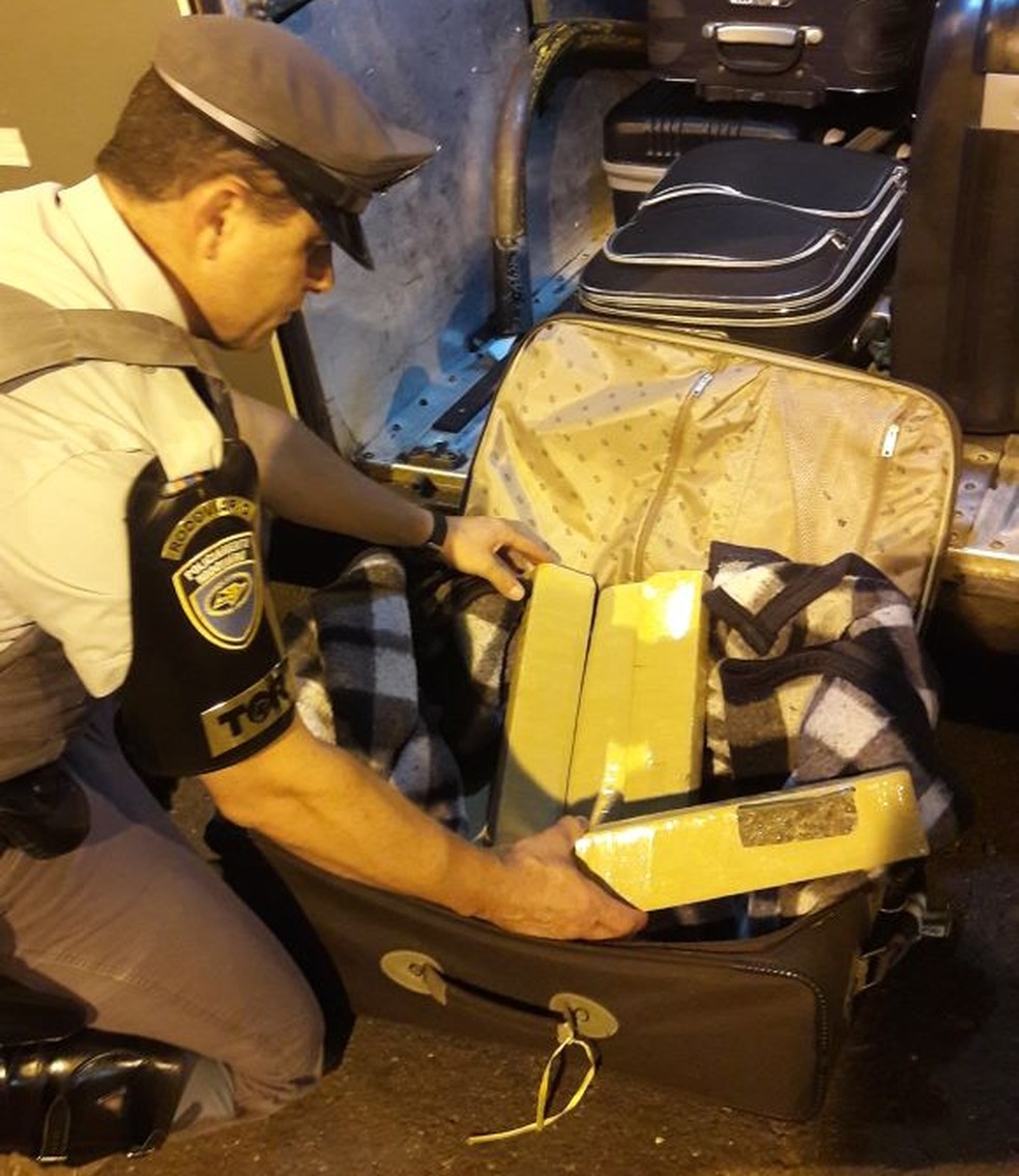 Garçom receberia R$ 1,5 mil pelo transporte da droga (Foto: Cedida/Polícia Militar Rodoviária)