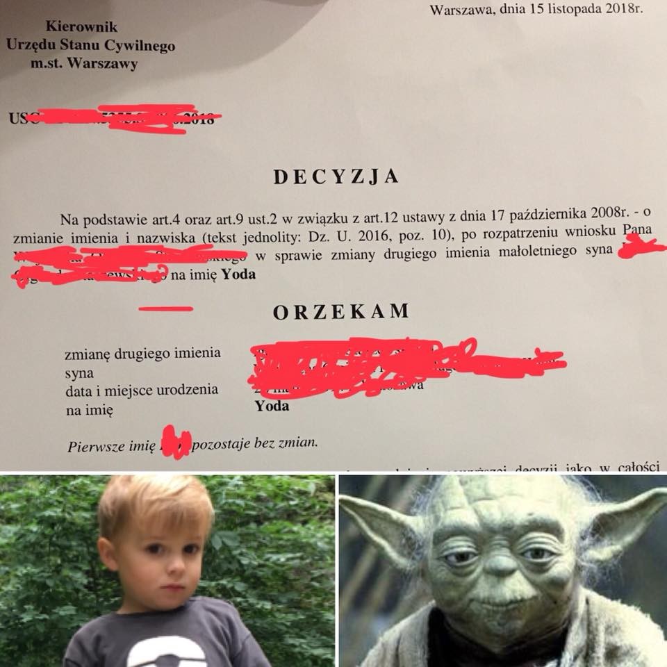 Documento oficial compartilhado pelo pai de Igor Yoda, Wojciech Staszewski (Foto: Facebook / Wojciech Staszewski)