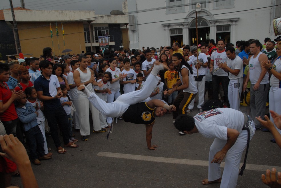 Roda de Capoeira também fez parte da festa dos 256 anos de Macapá — Foto: Gabriel Penha/G1-AP