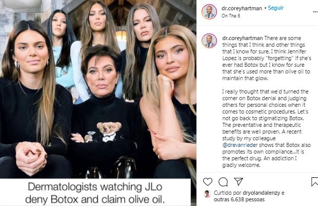 Médico critica Jennifer Lopez (Foto: Reprodução/Instagram)