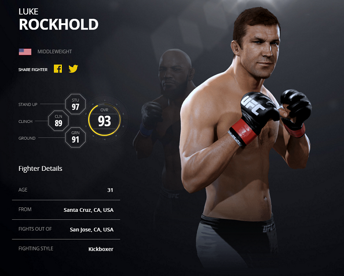 Rockhold é o novo campeão dos Médios do UFC (Foto: Divulgação/EA Sports)