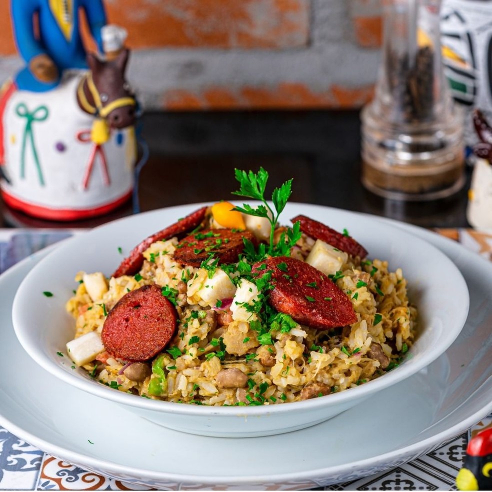 Baião de dois vegano do restaurante 'São Saruê', na Zona Sul de São Paulo.  — Foto: Reprodução/Instagram 