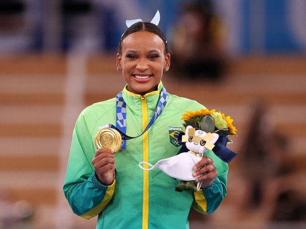 Rebeca Andrade conquista ouro em Tóquio (Foto: Getty Images)