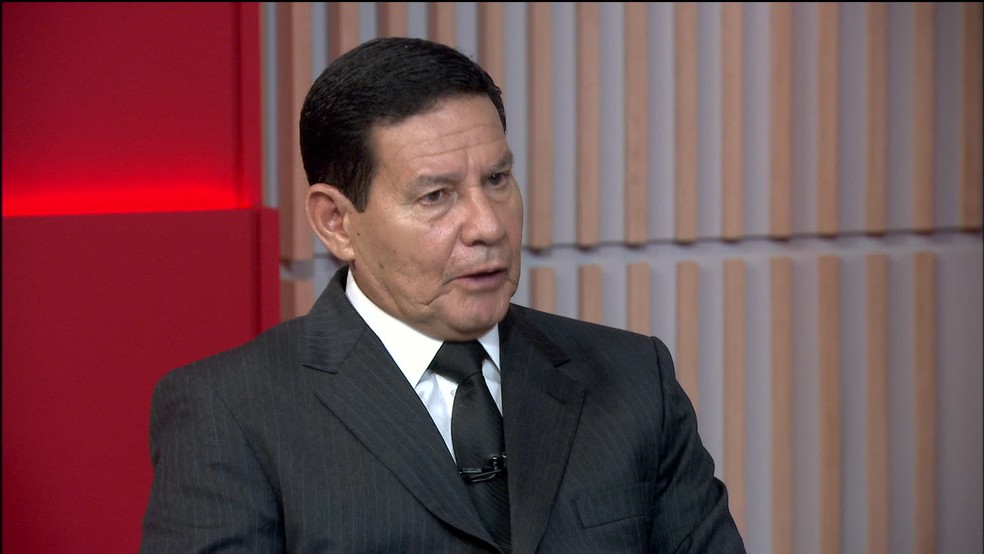 O vice-presidente da República, Hamilton Mourão — Foto: Reprodução/GloboNews