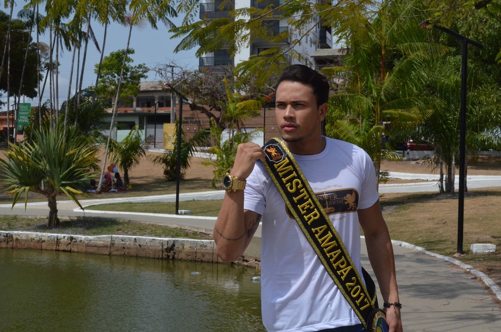 Wellington Ruan Tourinho foi eleito Mister Amapá 2017 (Foto: Fabiana Figueiredo/G1)