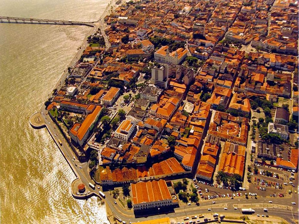 Centro histórico de São Luis do Maranhão, um exemplo excepcional de cidade colonial portuguesa adaptada às condições climáticas da América do Sul equatorial — Foto: Divulgação/Iphan
