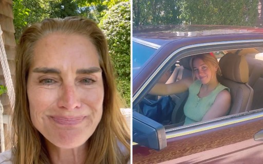thumbnail de Brooke Shields chora ao se despedir da filha, que voltou para a faculdade: "Doloroso"