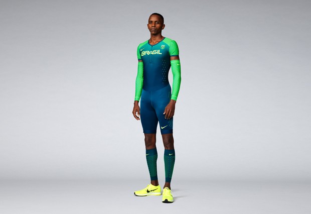 O uniforme masculino do atletismo brasileiro (Foto: Divulgação)
