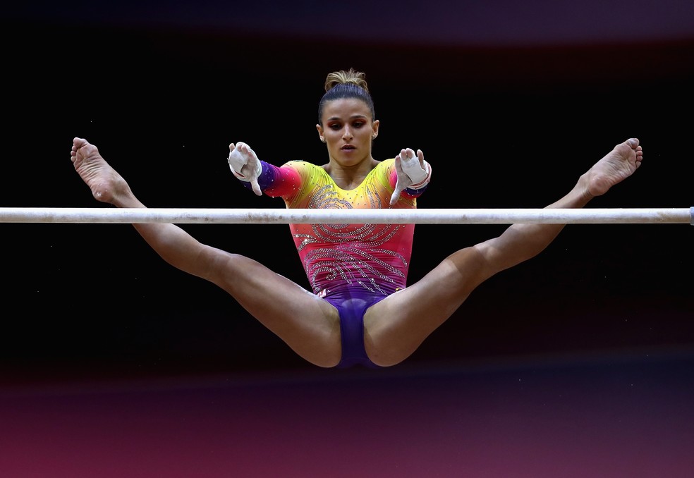 Jade Barbosa vai à final do individual geral no Mundial de Doha — Foto: Francois Nel/Getty Images