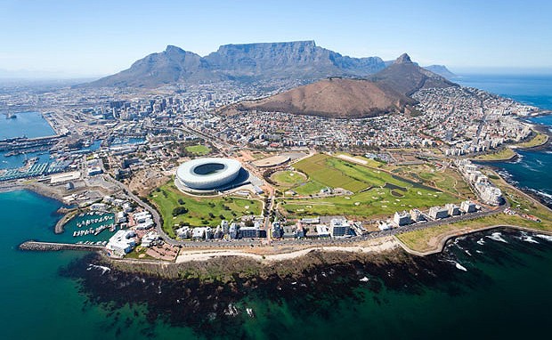 A chegada na Cidade do Cabo, na África do Sul (Foto: Reprodução/PrivateFly)
