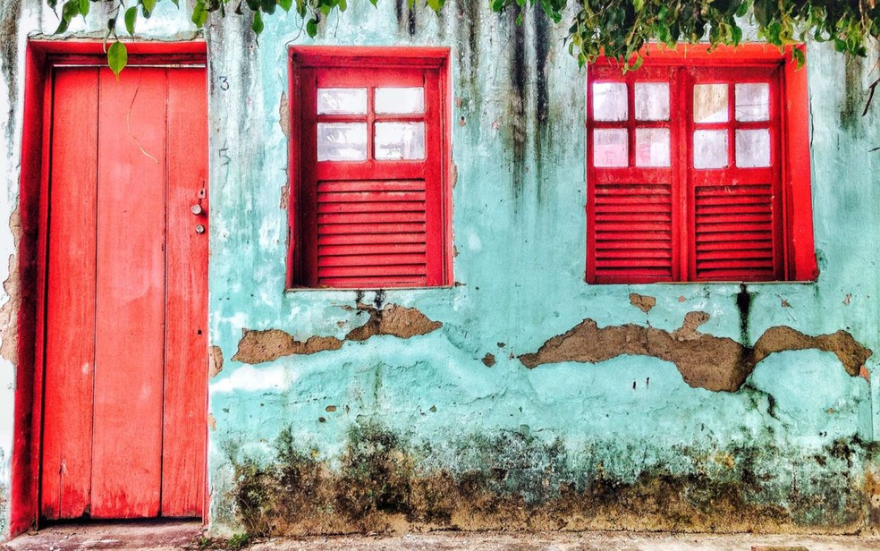 Casa em Acupe, distrito de Santo Amaro da Purificação, na Bahia (Foto:  Iêda Maria Lima/Arquivo Pessoal)