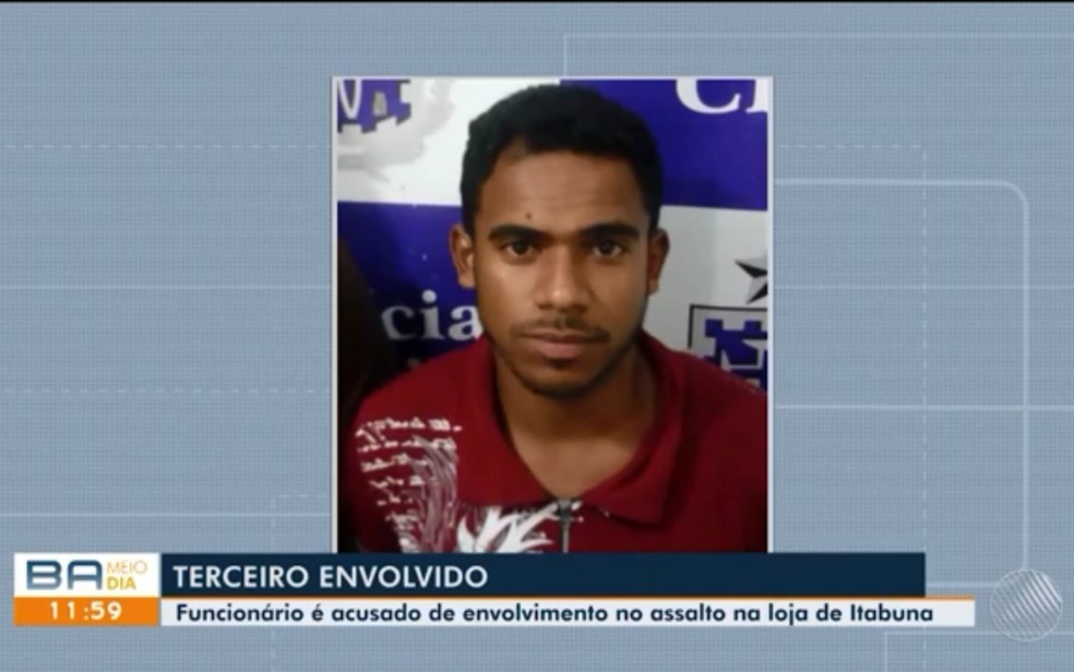 Segurança da loja é suspeito de passar informações para a dupla que cometeu o crime (Foto: TV Santa Cruz)