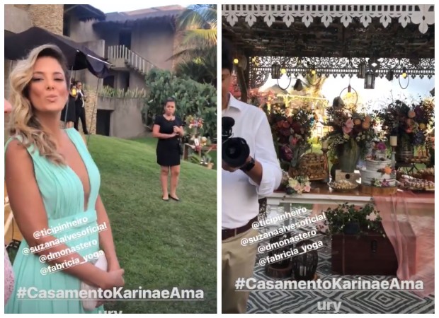 Ticiane Pinheiro no casamento de Karina Bacchi e Amaury Nunes (Foto: Instagram)