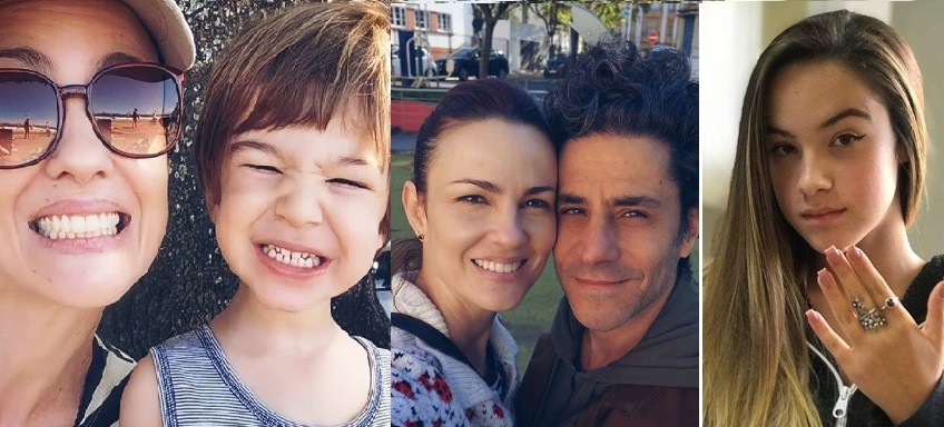Carolina Casting com o filho, o marido e a filha (Foto: Reprodução/Instagram)