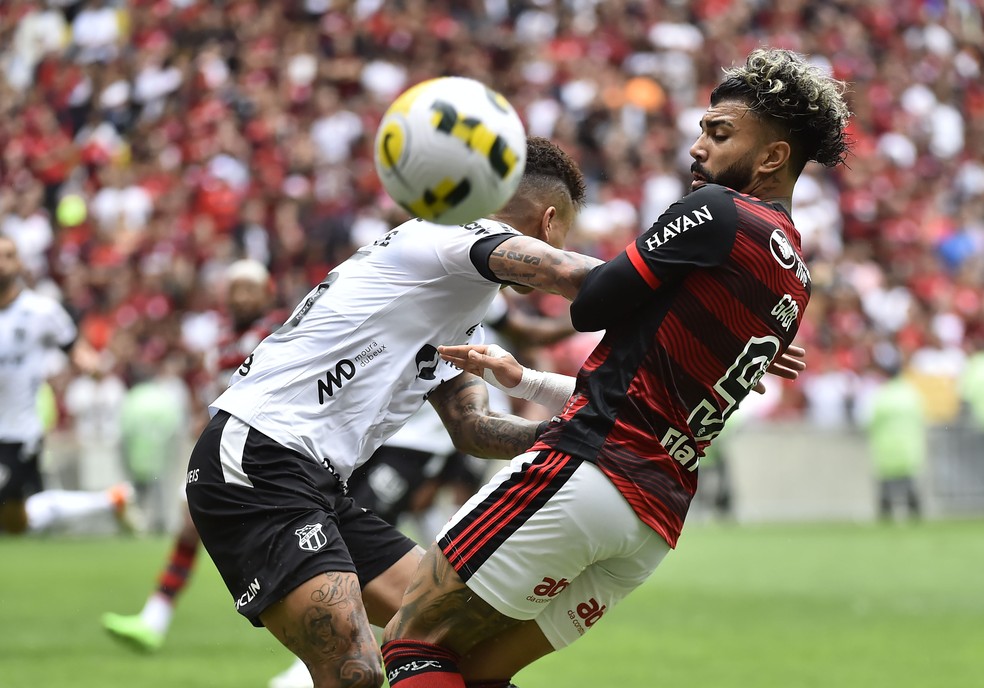 Gabigol em Flamengo x Ceará — Foto: André Durão / ge